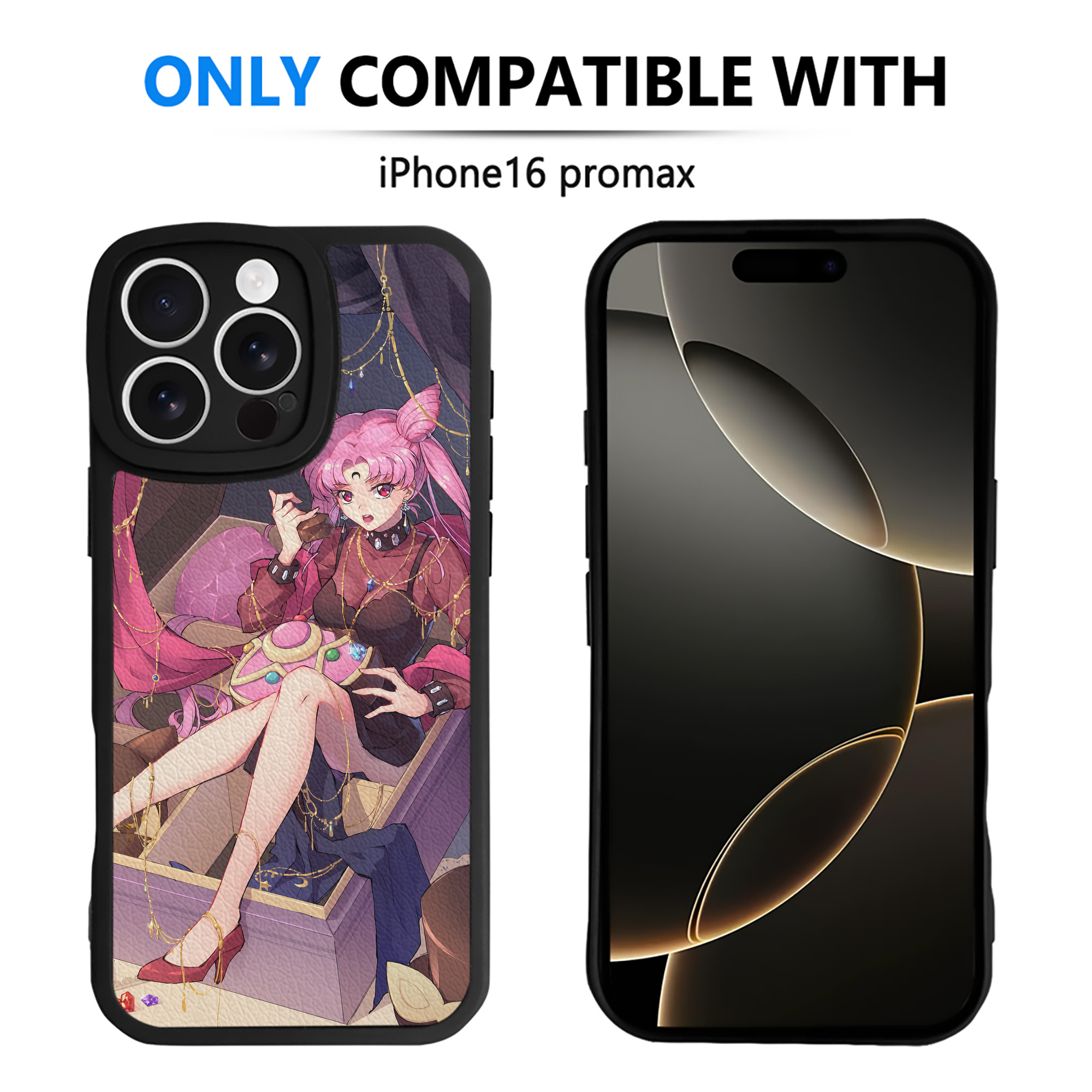 （画像用） 美少女戦士セーラームーン Sailor Moon 【iPhone 16シリーズ対応】シリコンスマホケース（レザー調） 材質：シリコン